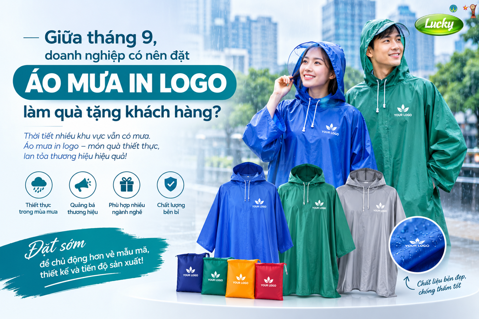Doanh nghiệp có nên đặt áo mưa in logo làm quà tặng khách hàng vào thời điểm này?