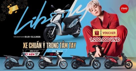 Xe Chuẩn Ý Trong Tầm Tay - Hỗ Trợ Phí Trước Bạ Khi Mua Piaggio Liberty 2026