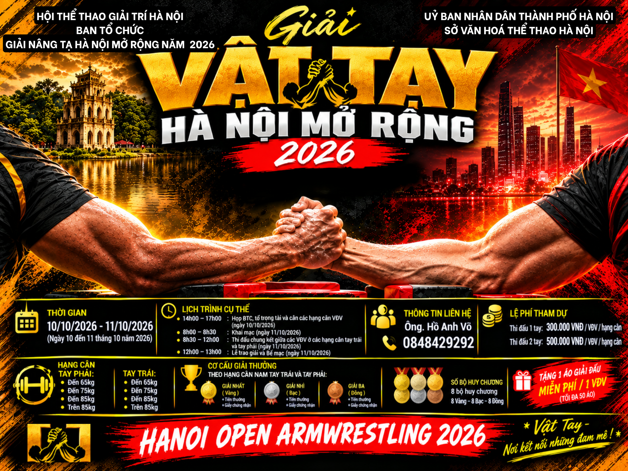 GIẢI VẬT TAY HÀ NỘI MỞ RỘNG NĂM 2026︱HANOI OPEN ARMWRESTLING 2026