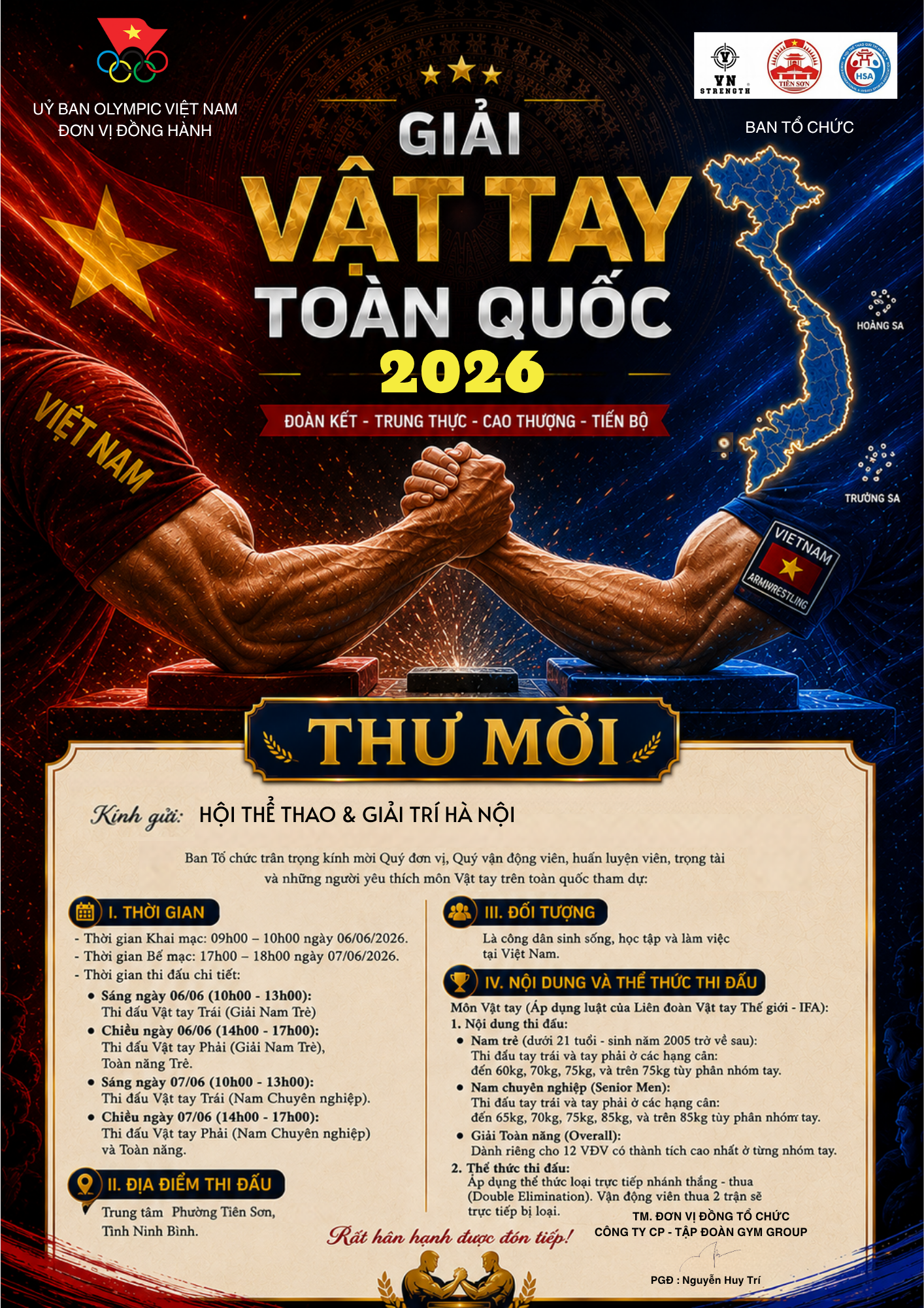 GIẢI VẬT TAY LIÊN TỈNH 2026