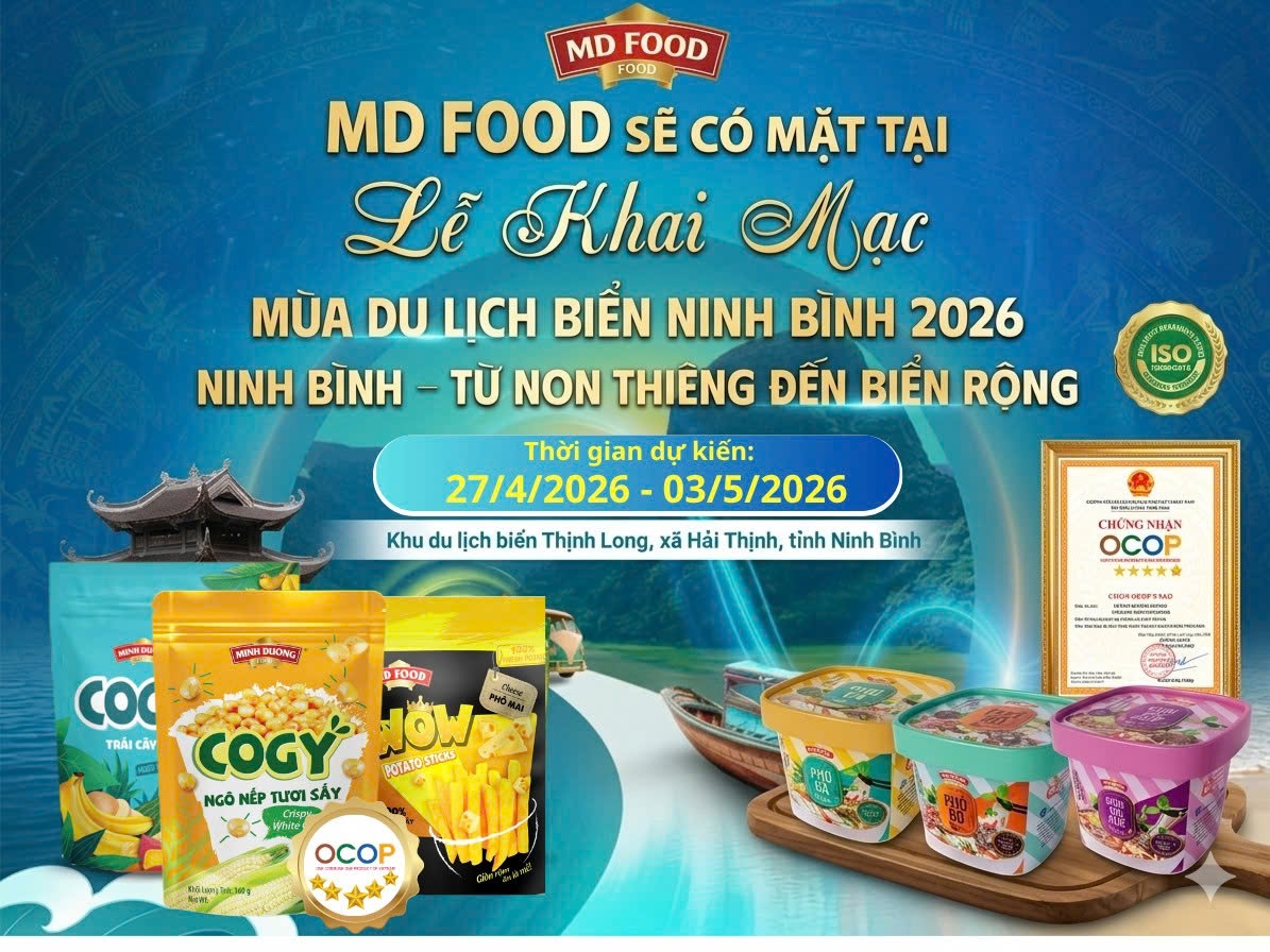 MDFOOD THAM GIA KHÔNG GIAN QUẢNG BÁ SẢN PHẨM DU LỊCH – OCOP – ẨM THỰC BIỂN NĂM 2026