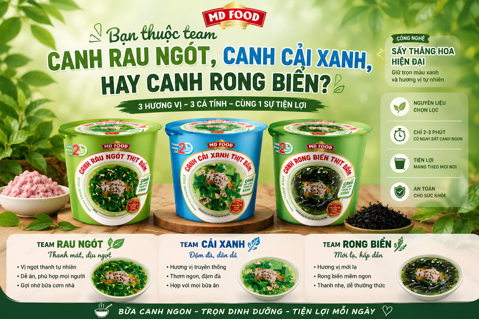 Bạn Thuộc Team Canh Rau Ngót, Canh Cải Xanh Hay Canh Rong Biển?