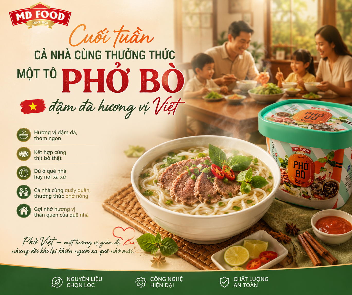 Phở Bò MD FOOD – Hương Vị Việt Dành Cho Những Người Con Xa Xứ