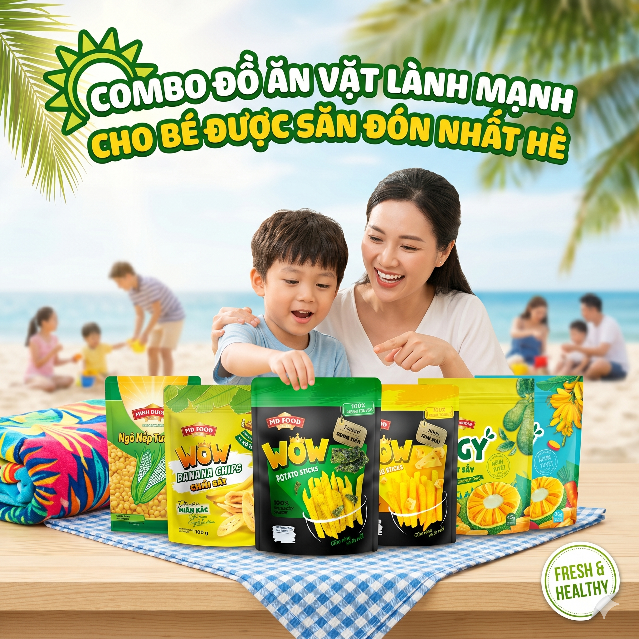 Combo Đồ Ăn Vặt Lành Mạnh Cho Bé Được Săn Đón Nhất Hè