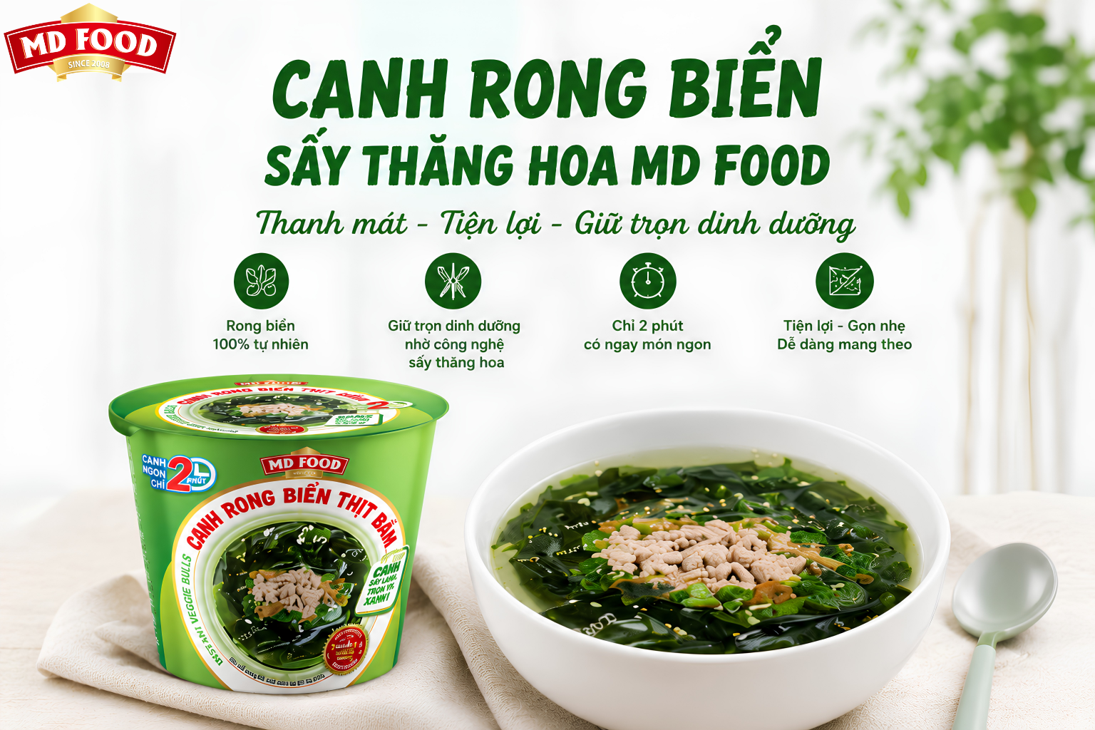 Giải Mã Sức Hút Của Canh Rong Biển Sấy Thăng Hoa MD Food Trong Giới 