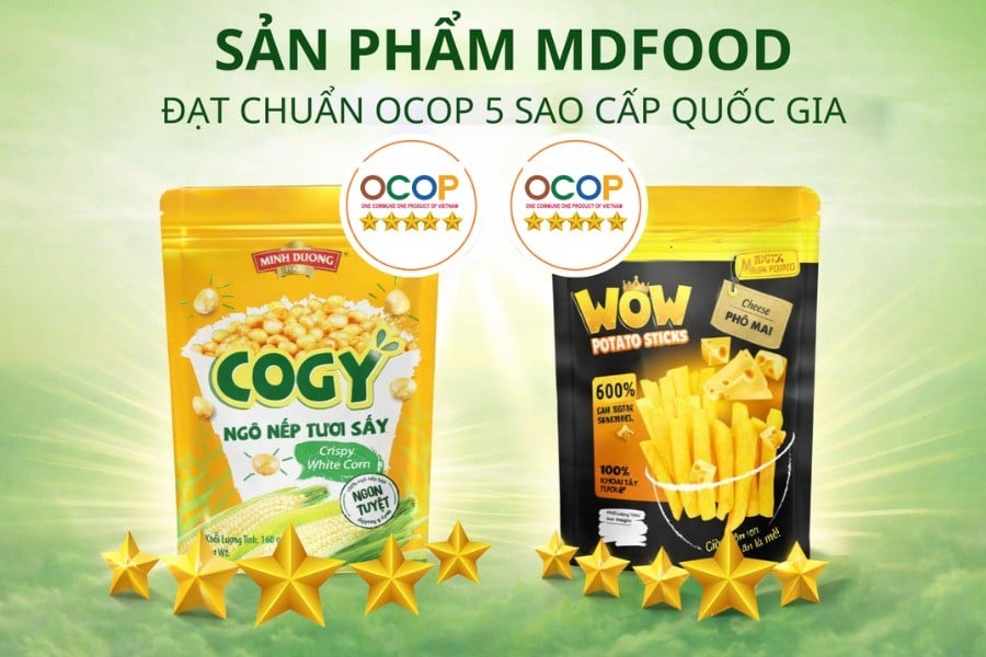 TỰ HÀO MDFOOD: THÊM 2 SẢN PHẨM ĐẠT CHUẨN OCOP 5 SAO CẤP QUỐC GIA