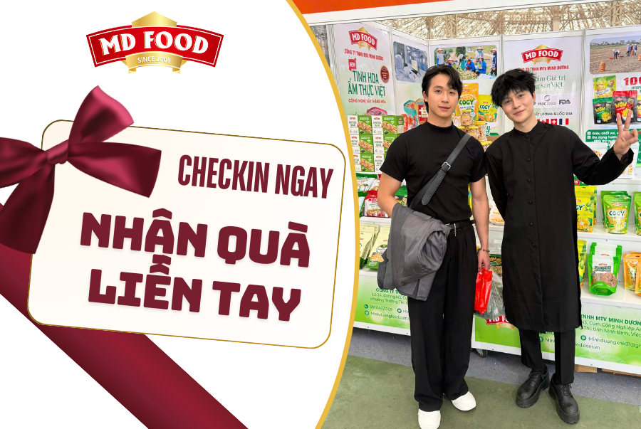 RỘN RÀNG HOẠT ĐỘNG CHECK-IN NHẬN QUÀ TẠI GIAN HÀNG MDFOOD