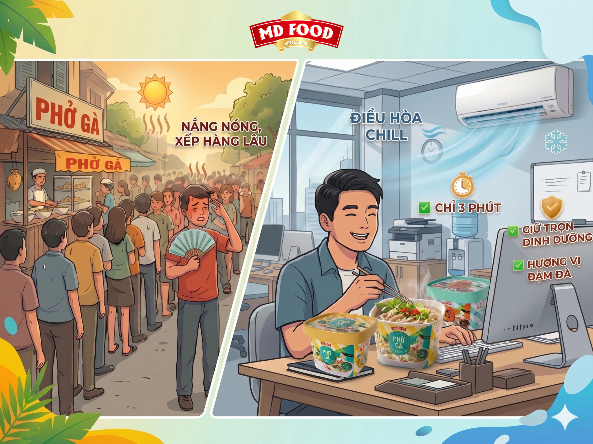 Trưa Nắng Ngại Ra Ngoài? Top 3 Phở Bún Sấy Thăng Hoa Cho Dân Văn Phòng