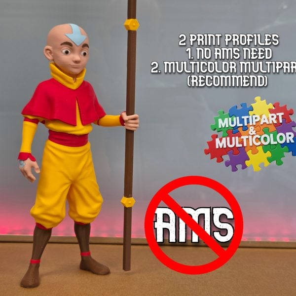 Mô hình in 3D Aang Avatar Mô hình nhân vật in 3D Aang Avatar airbender file STL in 3D đẹp 2025