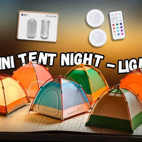 Đèn ngủ hình lều cắm trại in 3D Mini Tent Night Light – 3DMaker TPHCM