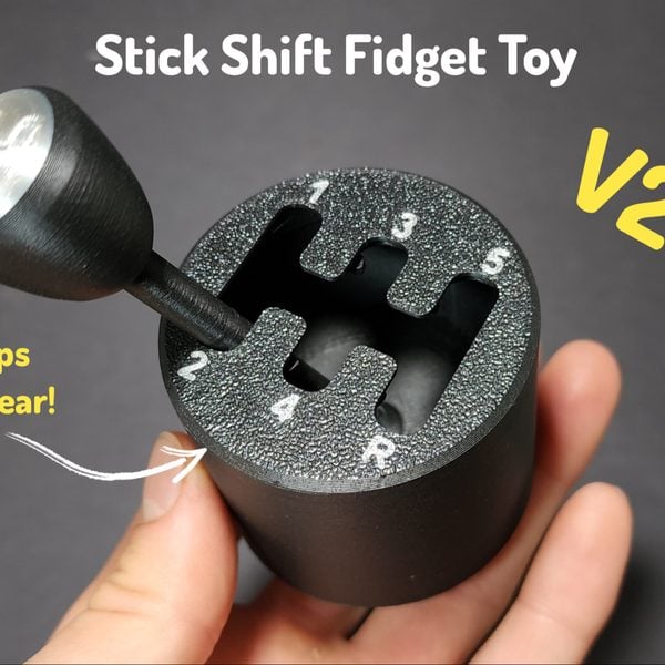 Mô hình cần số xe in 3D stick shift fidget toy – 3DMaker TPHCM