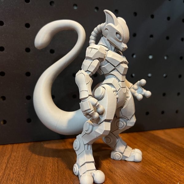 Mô hình in 3D Mewtwo Mecha Series Mô hình in 3D Mewtwo phiên bản Mecha robot Pokemon fan-made FDM file STL