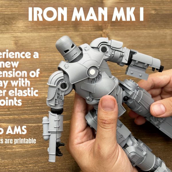 Mô hình in 3D Iron Man MK I fan art Mô hình in 3D Iron Man MK1 Marvel fan art bộ giáp thô sơ đầu tiên Tony Stark