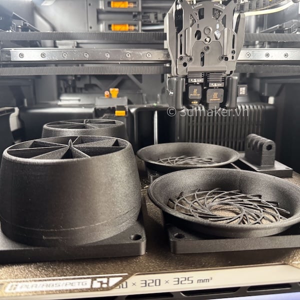 In 3D Theo Yêu Cầu Bình Tân | Chọn Công Nghệ, Giá, File - 3DMaker Nhiều chi tiết kỹ thuật in 3D cùng một mẻ trên máy in khổ 350×320×325mm