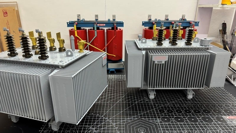 Hiệu chỉnh trục X Y Z là gì ? Hướng dẫn và phương pháp chuẩn xác Mô hình máy biến áp in 3D yêu cầu dung sai cao cần hiệu chỉnh trục X Y Z chính xác