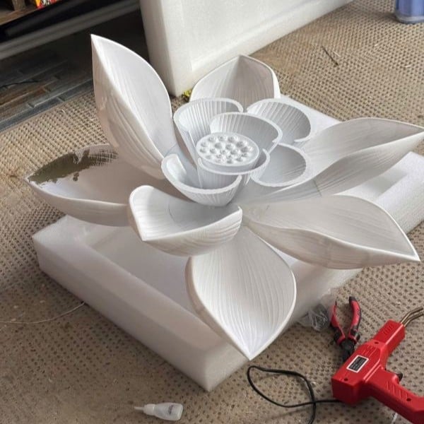 Bông sen 100cm - 3DMaker Mô hình bông sen 100cm trưng bày showroom - 3DMaker