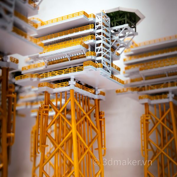 Mô hình giàn khoan dầu khí thu nhỏ in 3D