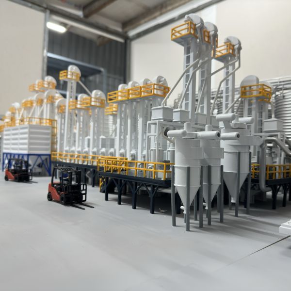 Nhà máy xay xát gạo - 3DMaker Mô hình nhà máy xay xát gạo cao cấp - sa bàn công nghiệp - 3DMaker