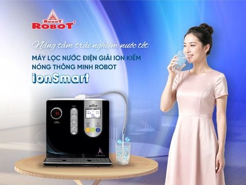 Nâng tầm trải nghiệm nước tốt cùng máy lọc nước điện giải nóng thông minh ROBOT ionSmart (BÁO THANH NIÊN)