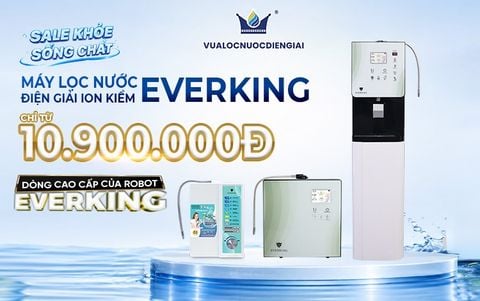 SALE CHẤT – SỐNG KHỎE | Máy lọc nước điện giải ion kiềm EVERKING chỉ từ 10.900.000đ, quà tặng đến 4.530.000đ