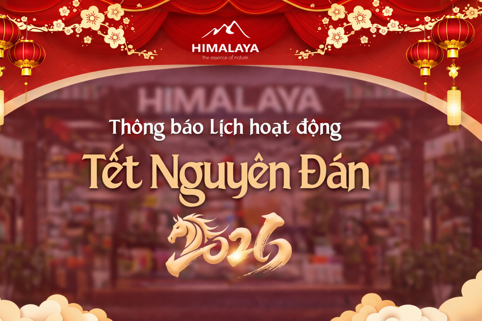 THÔNG BÁO LỊCH HOẠT ĐỘNG TẾT NGUYÊN ĐÁN HIMALAYA 2026