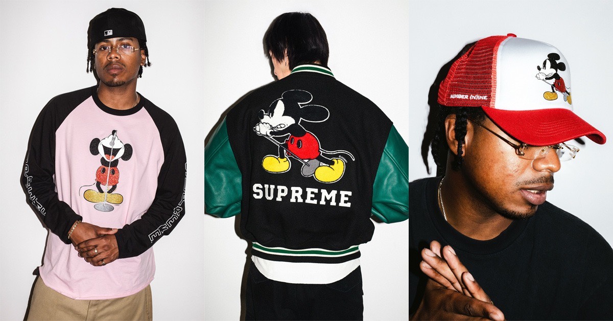 Supreme x Number (N)ine FW25: Khi Mickey hóa thân thành rockstar