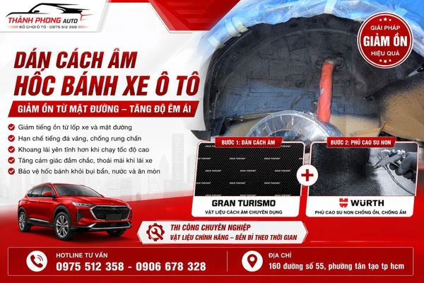 Dán Cách Âm Chống Ồn 4 Hốc Bánh Xe
