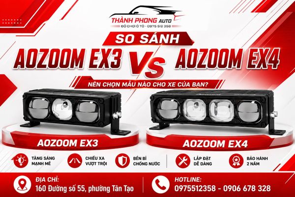 So sánh AOZOOM EX3 và AOZOOM EX4 - Nên chọn mẫu nào cho xe của bạn?