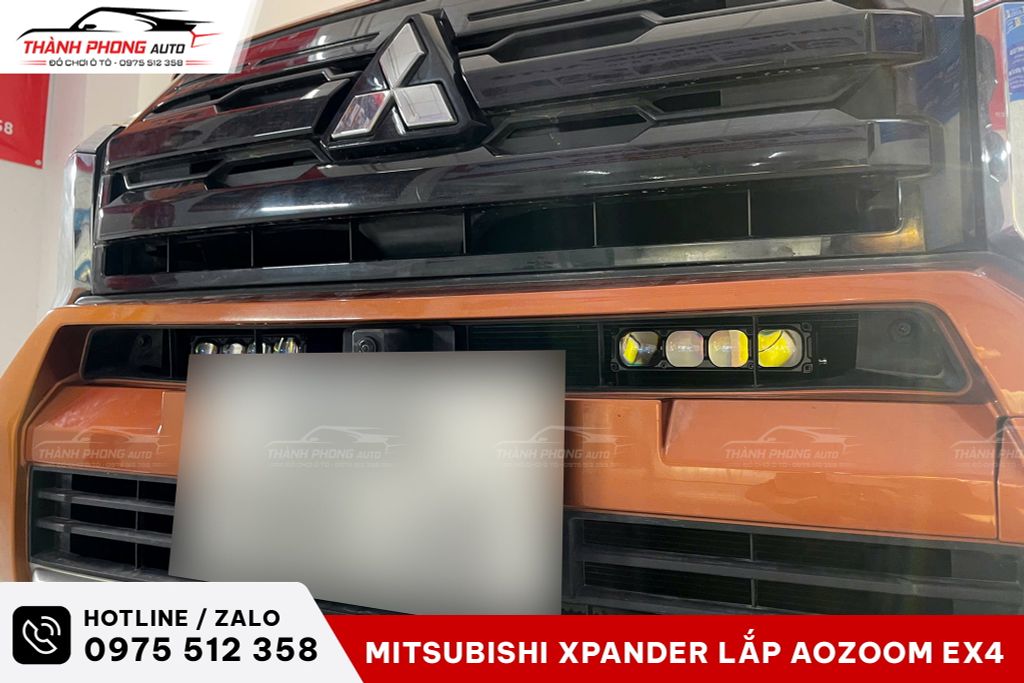 Lắp Đèn Trợ Sáng AOZOOM EX4 Cho Mitsubishi Xpander Cross