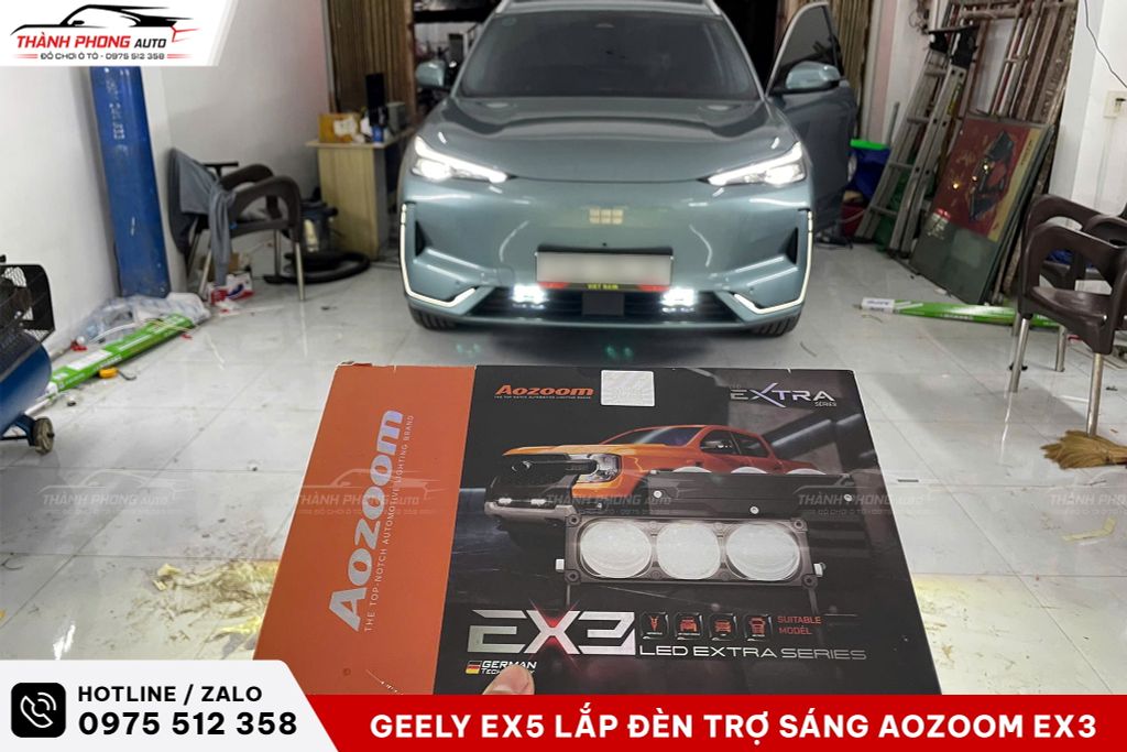 Geely EX5 Lắp Đèn Trợ Sáng AOZOOM EX3