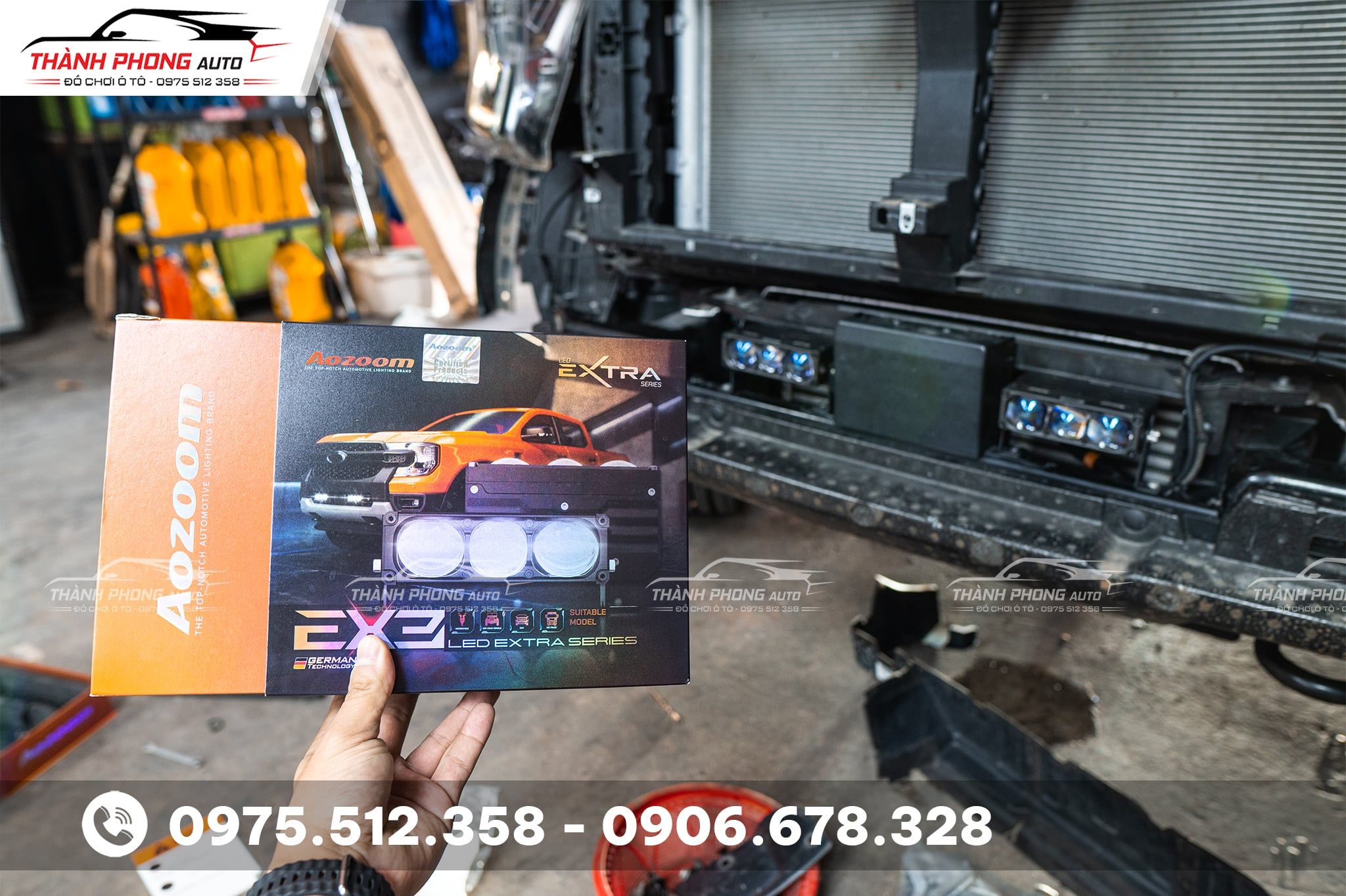 Ford everest 2024 lắp đèn trợ sáng Aozoom EX3