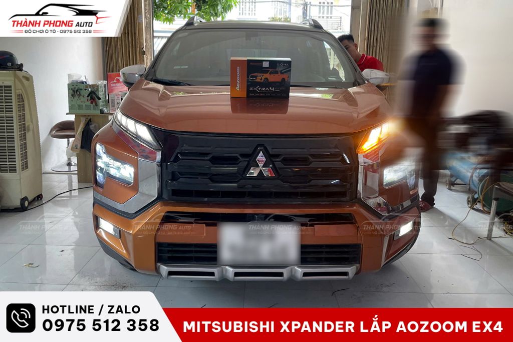 Lắp Đèn Trợ Sáng AOZOOM EX4 Cho Mitsubishi Xpander Cross