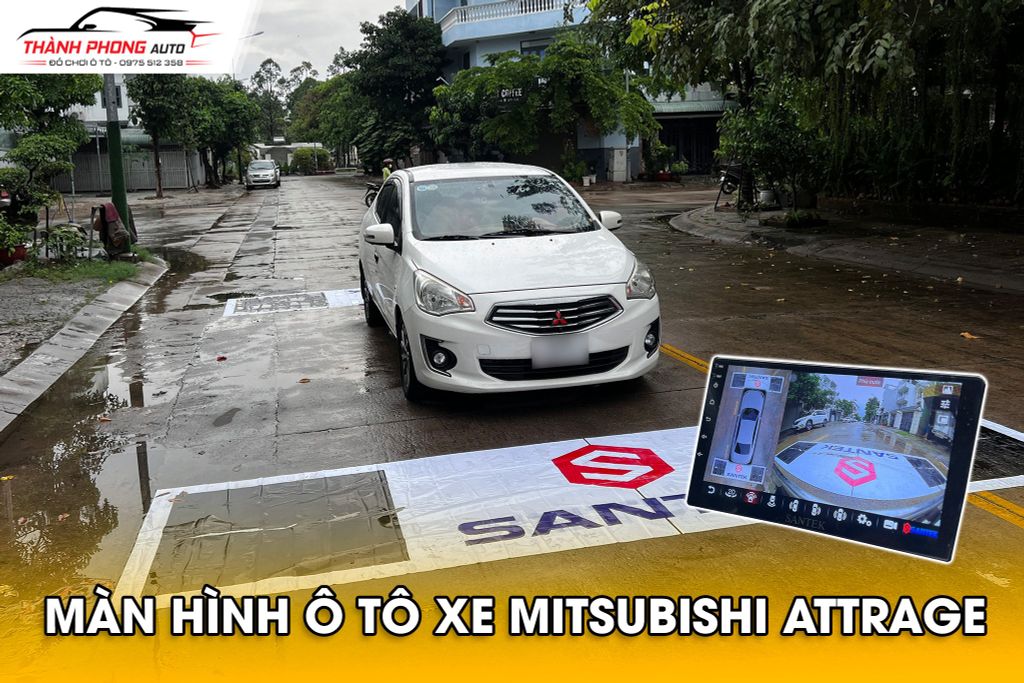mitsubishi attrage lắp màn hình android