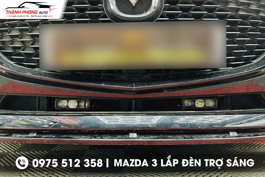 Lắp đèn trợ sáng aozoom ex3 cho mazda 3 2024