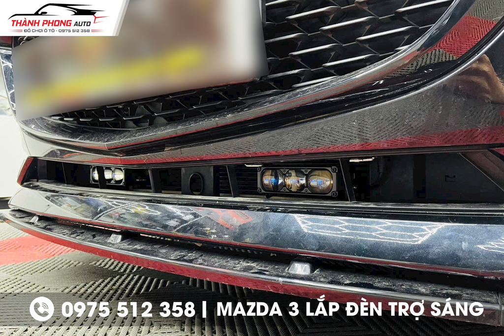 Lắp đèn trợ sáng aozoom ex3 cho mazda 3 2024