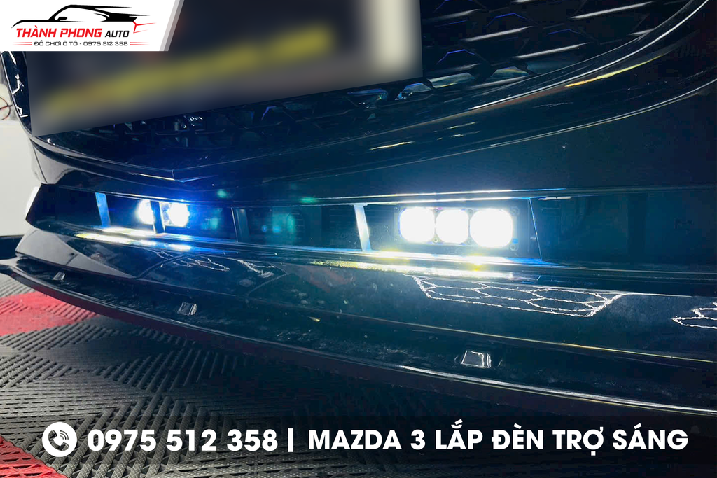 Lắp đèn trợ sáng aozoom ex3 cho mazda 3 2024