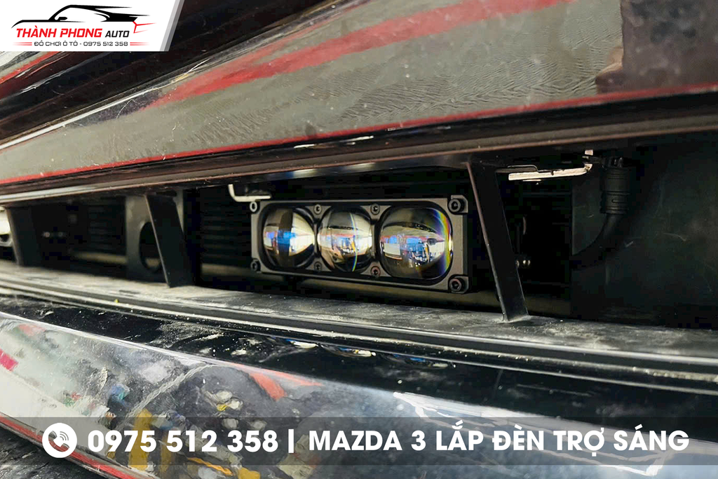 Lắp đèn trợ sáng aozoom ex3 cho mazda 3 2024