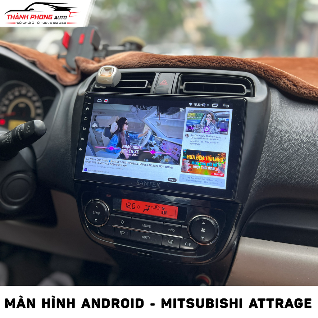mitsubishi attrage lắp màn hình android