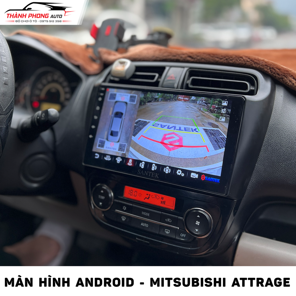 mitsubishi attrage lắp màn hình android