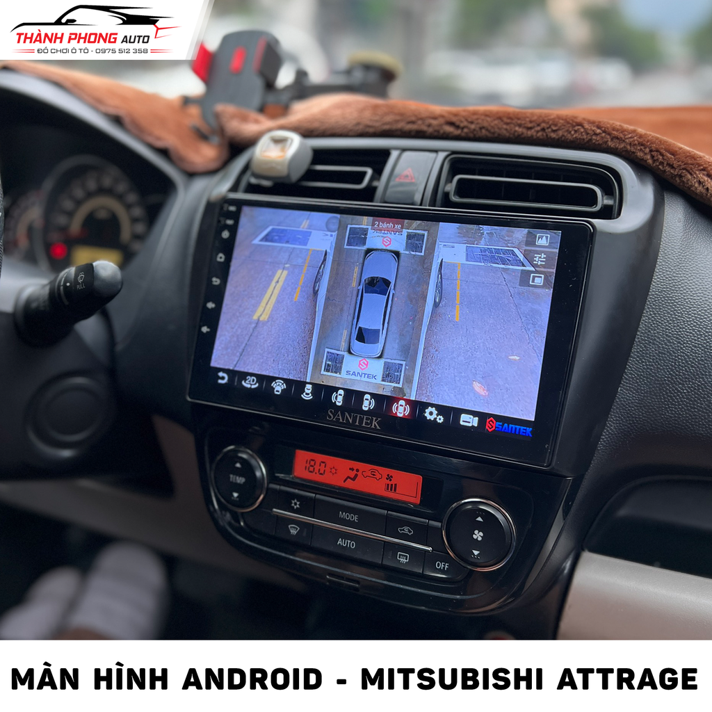 mitsubishi attrage lắp màn hình android