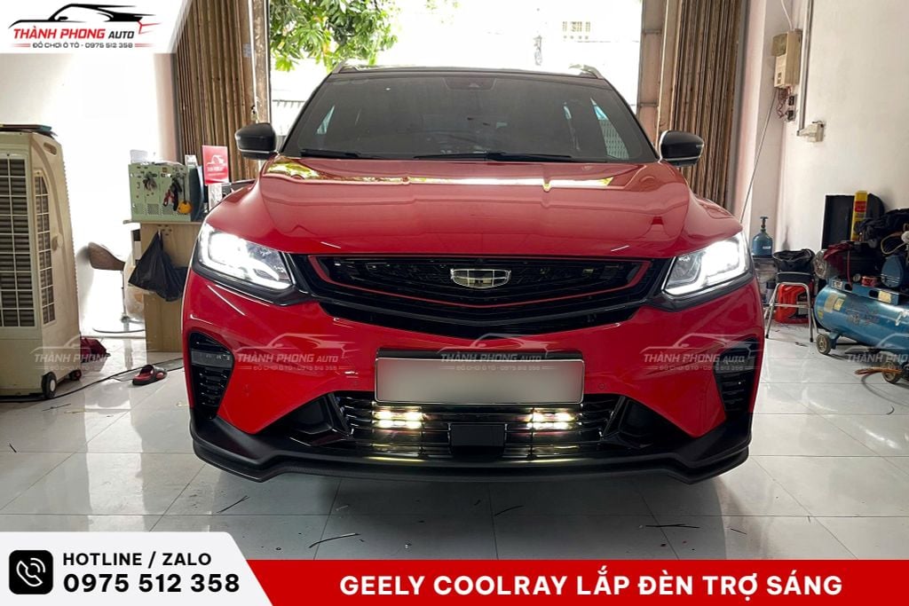 Geely Coolray lắp đèn trợ sáng Aozoom Ex3