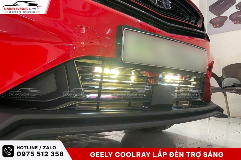 Geely Coolray lắp đèn trợ sáng Aozoom Ex3