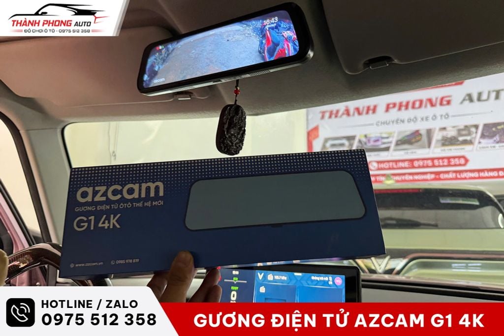 vinfast vf3 lắp gương điện tử azcam g1 4k