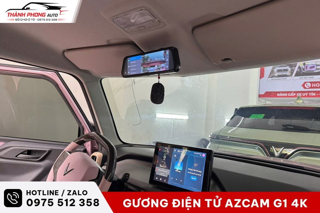 vinfast vf3 lắp gương điện tử azcam g1 4k