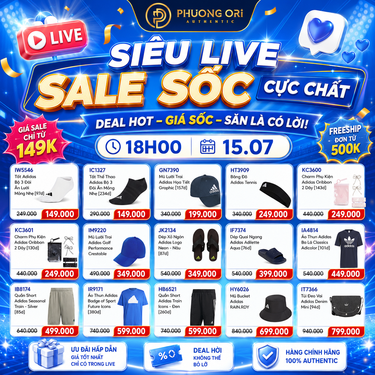 SIÊU LIVE 15.07 – SALE SỐC CỰC CHẤT