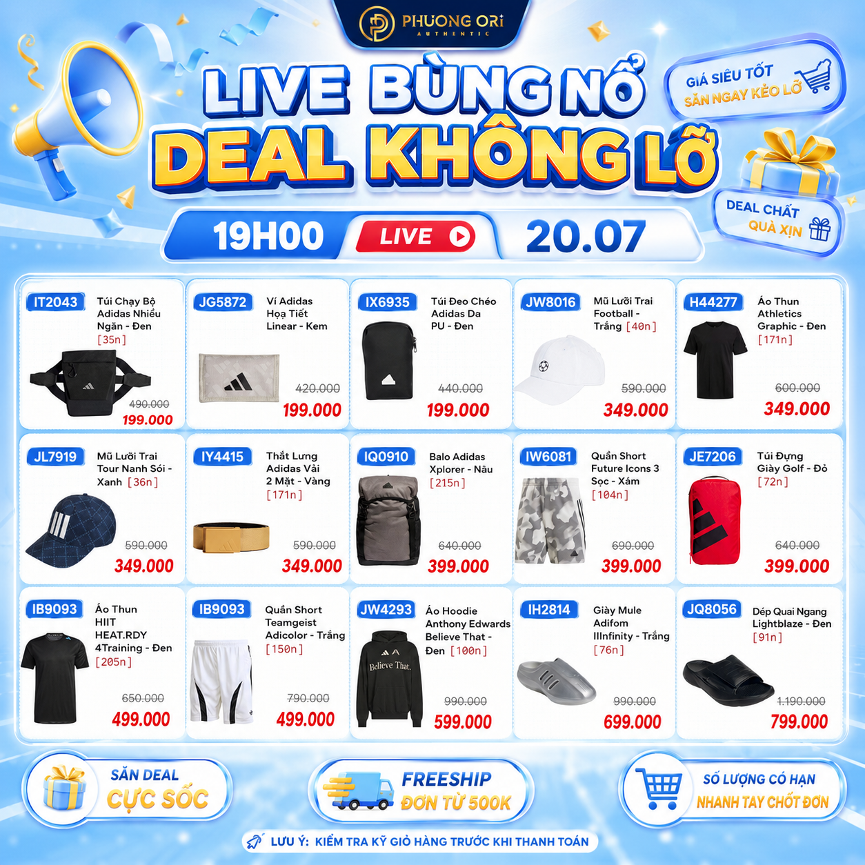 LIVE BÙNG NỔ – DEAL KHÔNG LỠ!