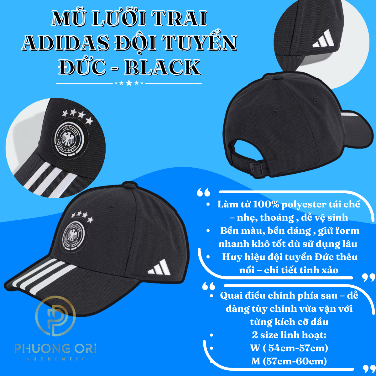 🧢 Mũ Lưỡi Trai Adidas Đội Tuyển Đức – Biểu Tượng Của Niềm Tự Hào Và Phong Cách Thể Thao Đẳng Cấp