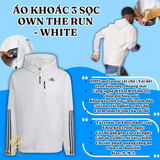 🧥 Áo Khoác 3 Sọc Adidas Own The Run – Màu Trắng