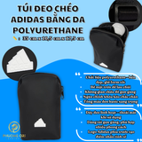 🎒 Túi Đeo Chéo Adidas Bằng Da Polyurethane – Màu Đen