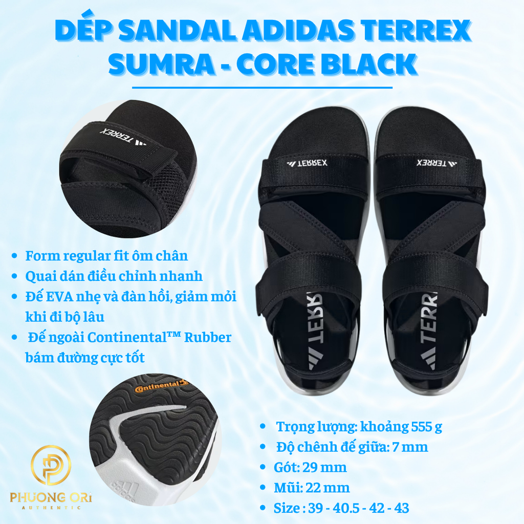 🖤 Dép Sandal Adidas Terrex Sumra – Màu Đen